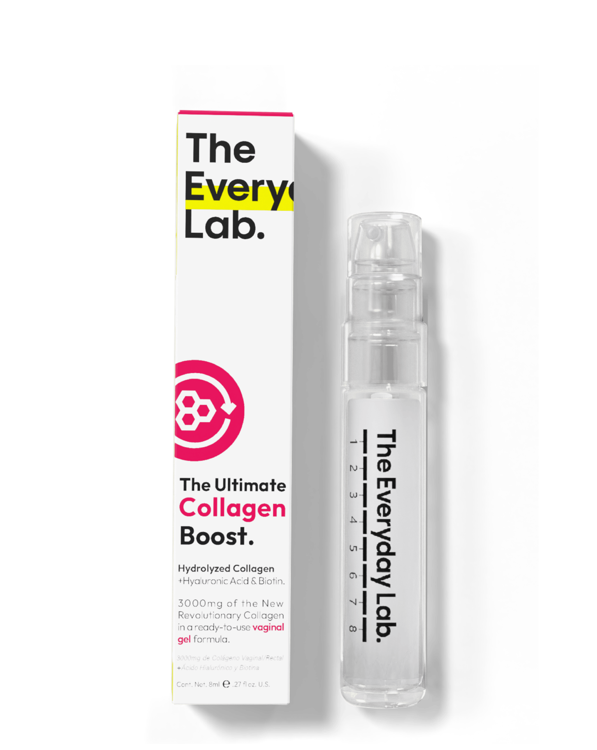 Envase de gel vaginal The Ultimate Collagen Boost para colágeno hidrolizado y ácido hialurónico