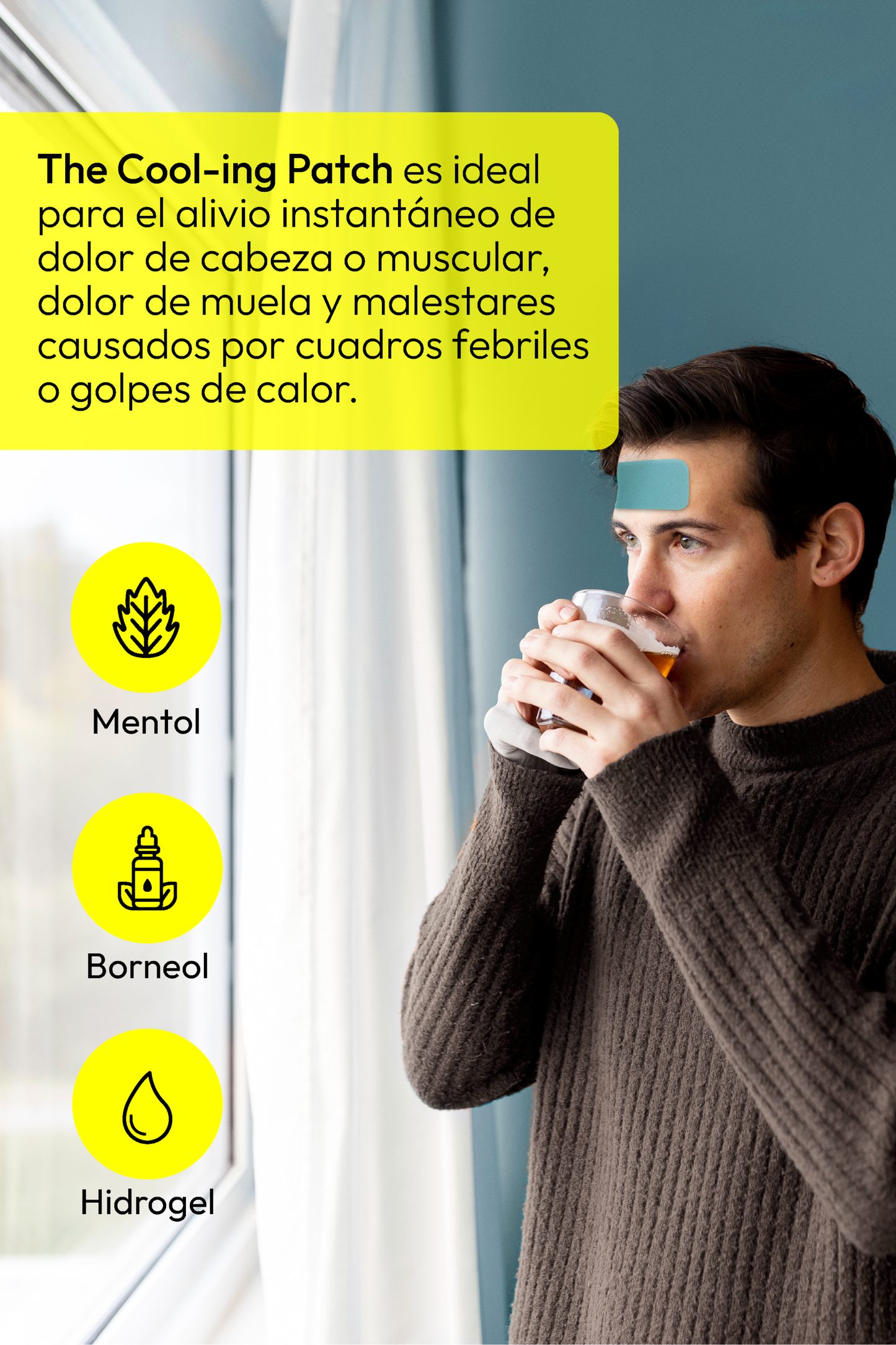 The Cool-ing Patch | Parche frío para dolor o migraña para Adultos