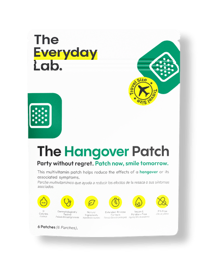 Parche Anti Cruda Travel Size, paquete de 6 parches de The Everyday Lab para llevar de viaje