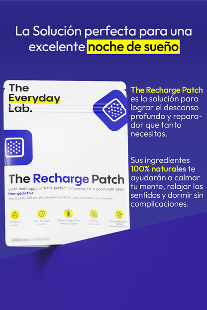 Paquete compacto de 6 parches transdérmicos para dormir con melatonina travel size de The Everyday Lab
