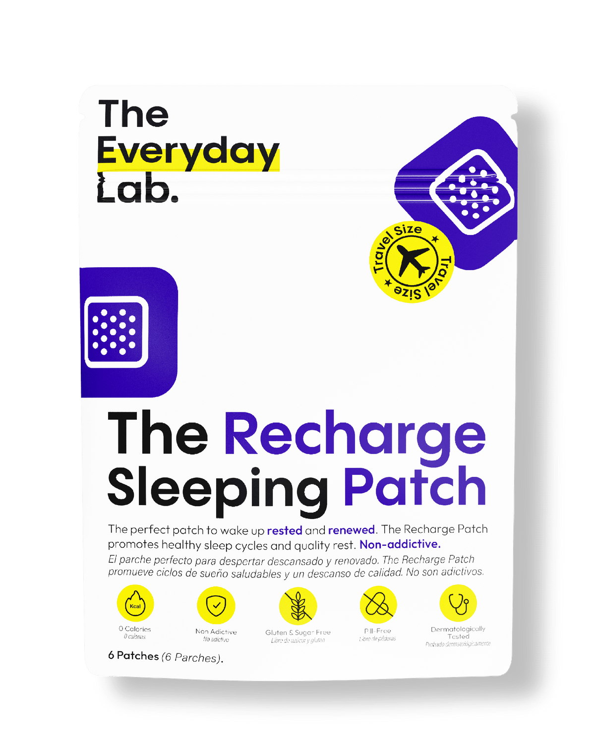 Parche para Dormir con Melatonina Travel Size, 6 parches de The Everyday Lab para sueño profundo