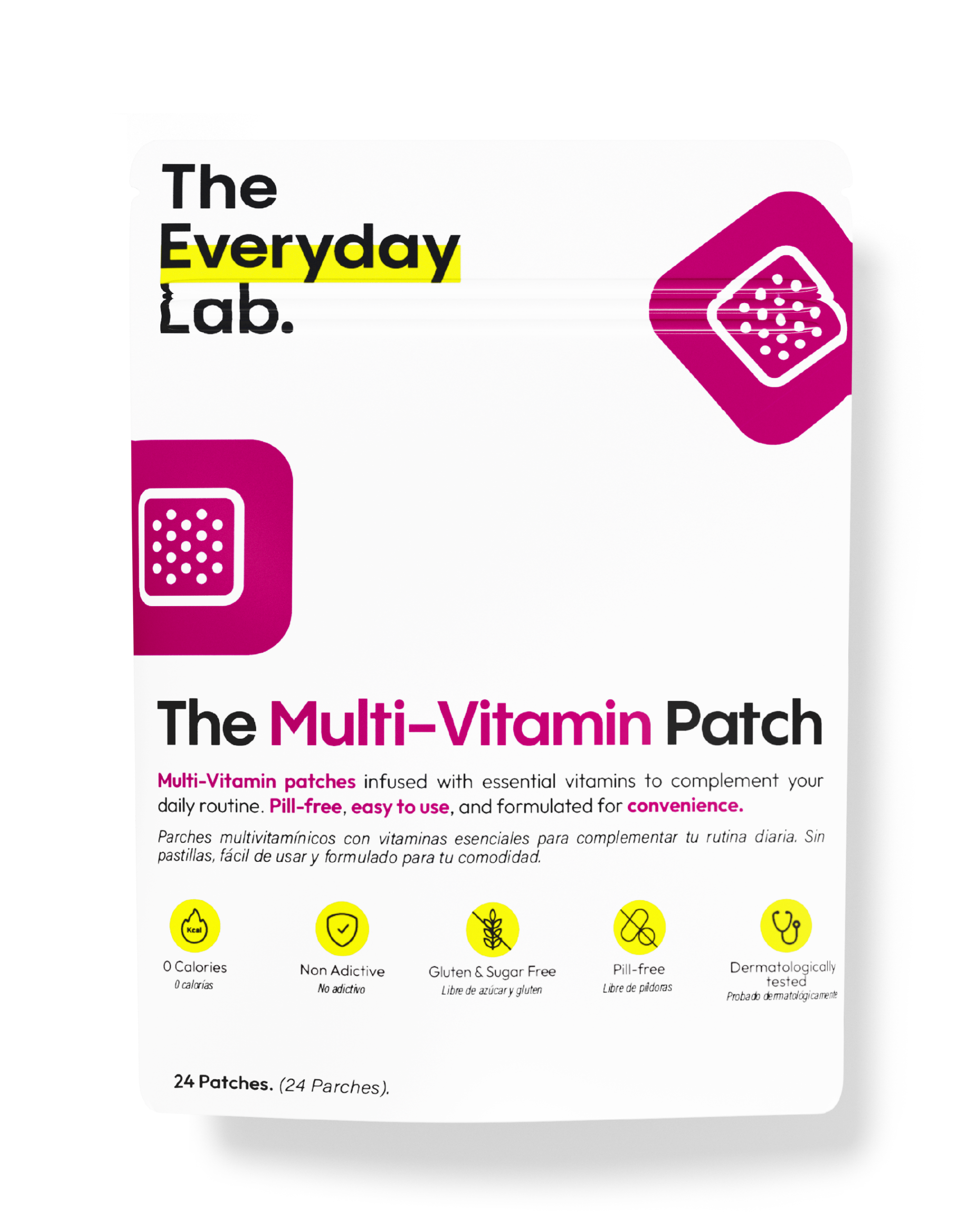Paquete de parches multivitamínicos The Multi-Vitamin Patch para energía, inmunidad y bienestar diario.