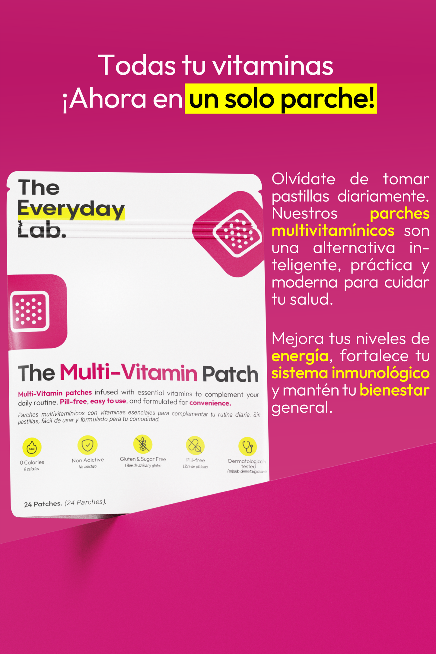 The Multi-Vitamin Patch, todas tus vitaminas en un solo parche.