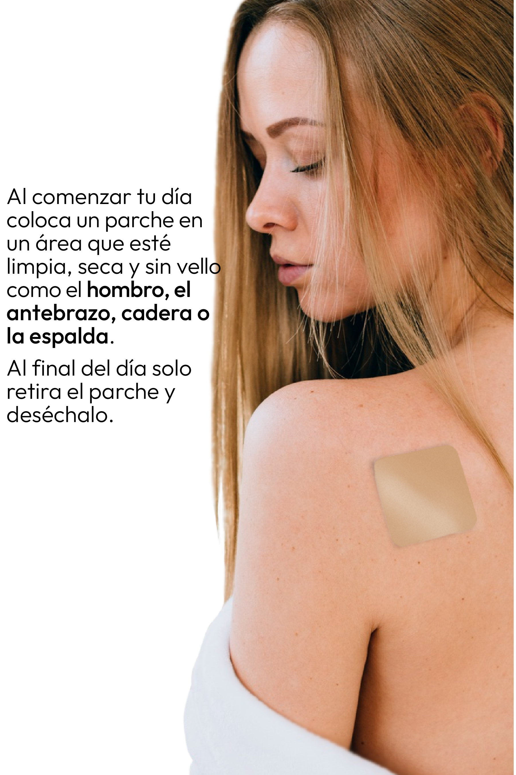 Botella de colágeno líquido sublingual con parches multivitamínicos para bienestar diario